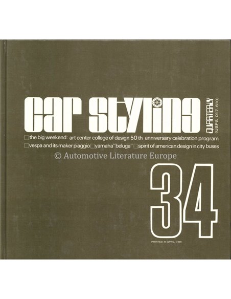 1981 CAR STYLING 34- QUATERLY- BUCH