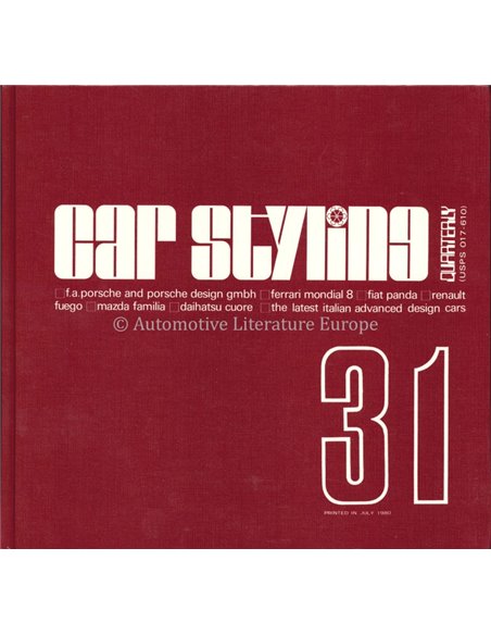 1980 CAR STYLING 31 - QUATERLY - BOEK