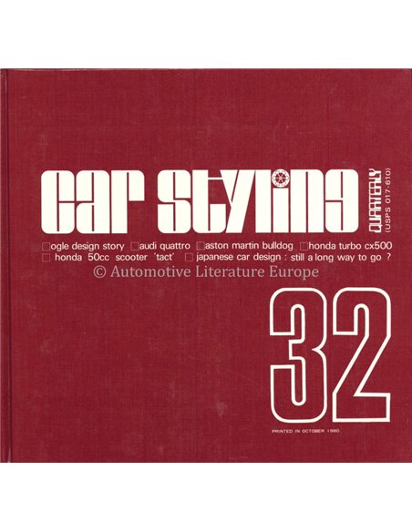 1980 CAR STYLING 32 - QUATERLY- BUCH