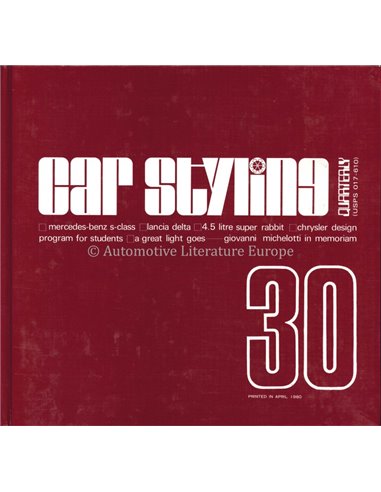 1980 CAR STYLING 30 - QUATERLY- BUCH