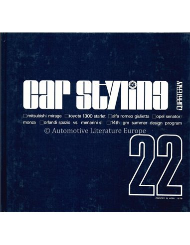 1978 CAR STYLING 22 - QUATERLY- BUCH