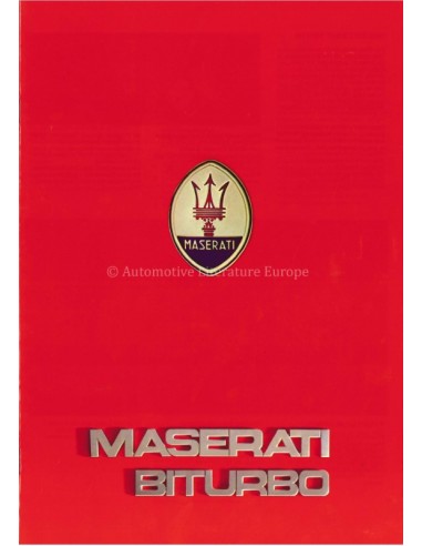 1984 MASERATI BITURBO BROCHURE DUITS