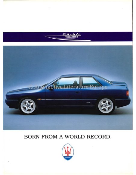 1997 MASERATI GHIBLI PRIMATIST PROSPEKT ENGLISCH