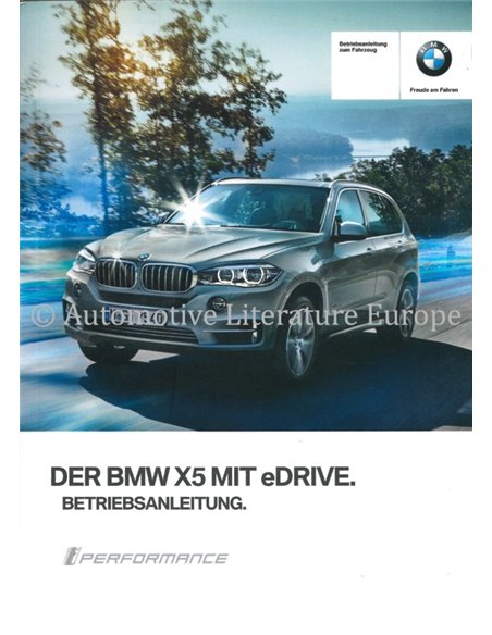 2016 BMW X5 EDRIVE INSTRUCTIEBOEKJE DUITS