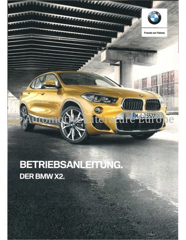 2018 BMW X2 BETRIEBSANLEITUNG DEUTSCH