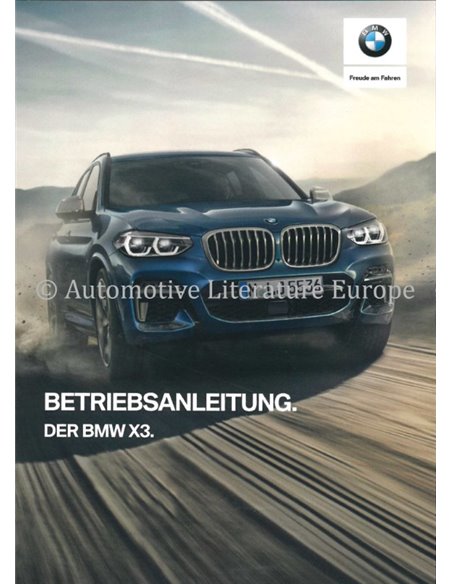 2019 BMW X3 INSTRUCTIEBOEKJE DUITS