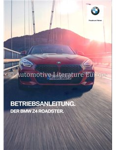 2019 BMW Z4 ROADSTER INSTRUCTIEBOEKJE DUITS