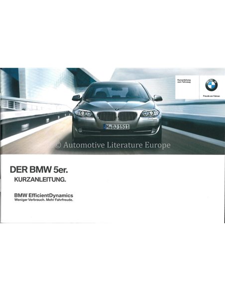 2013 BMW 5 SERIES QUICK REFERENCE GUIDE GERMAN