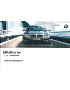 2012 BMW 5 SERIE VERKORT INSTRUCTIEBOEKJE DUITS