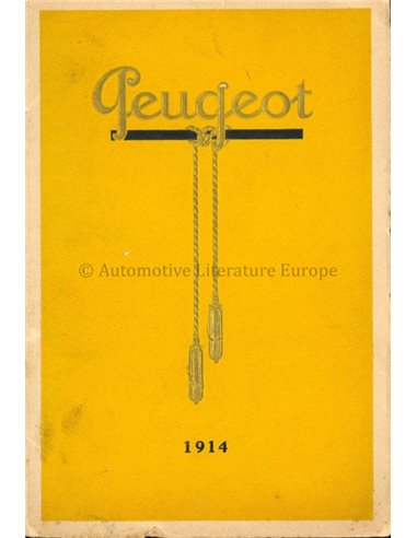 1914 PEUGEOT PROGRAMMA BROCHURE FRANS