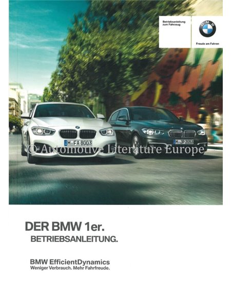2016 BMW 1 SERIES ACTIVE OWNERS MANUAL GERMAN