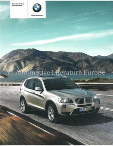 2011 BMW X3 INSTRUCTIEBOEKJE DUITS