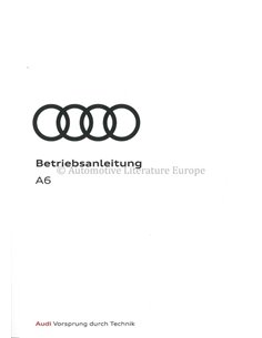 2018 AUDI A6 OWNERS MANUAL HANDBOOK GERMAN