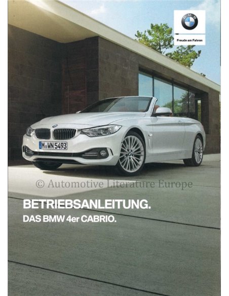 2019 BMW 4 SERIES CONVERTIBLE  OWNERS MANUAL GERMAN