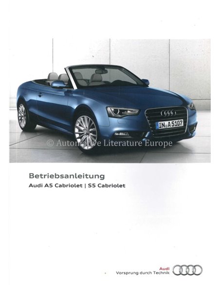 2015 AUDI A5 S5 CABRIOLET OWNERS MANUAL GERMAN