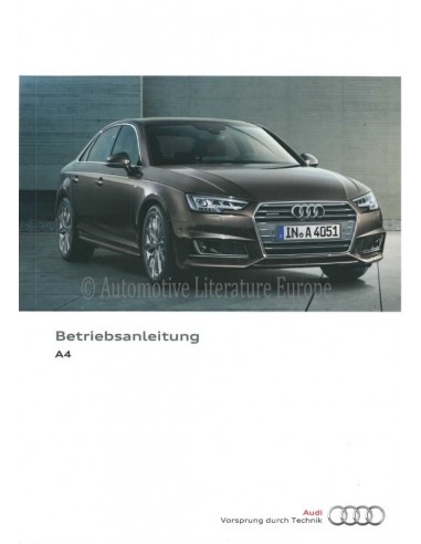 2016 AUDI A4 OWNERS MANUAL GERMAN