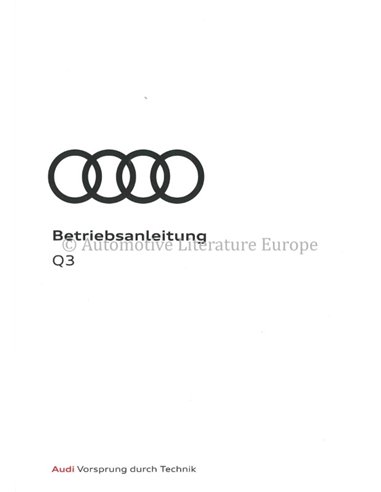 2018 AUDI Q3 OWNER'S MANUAL GERMAN