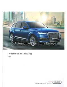 2016 AUDI Q7 OWNER'S MANUAL GERMAN