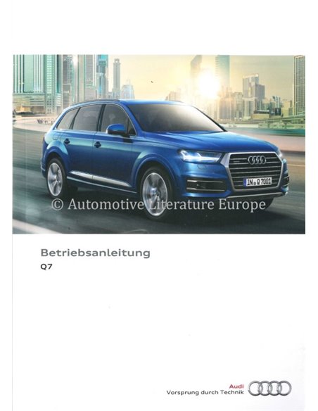 2016 AUDI Q3 INSTRUCTIEBOEKJE DUITS