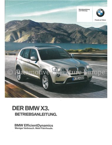 2012 BMW X3 OWNERS MANUAL GERMAN