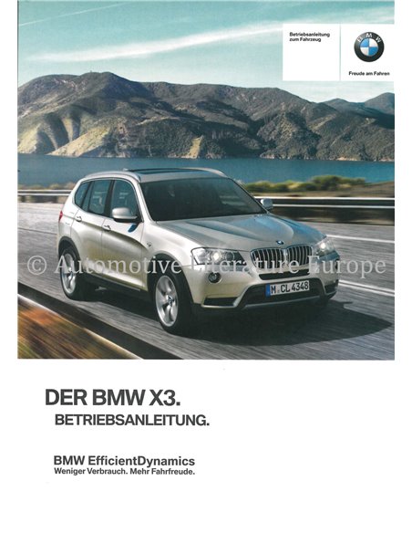2011 BMW X3 BETRIEBSANLEITUNG DEUTSCH