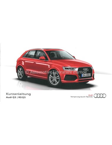 2014 AUDI Q3 RSQ3 VERKORT INSTRUCTIEBOEKJE DUITS