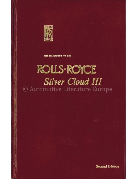 1964 ROLLS ROYCE SILVER CLOUD III BETRIEBSANLEITUNG ENGLISCH
