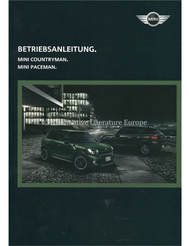 2016 MINI COUNTRYMAN & PACEMAN OWNER'S MANUAL GERMAN