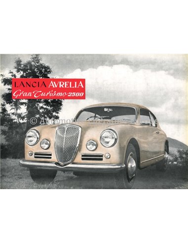 1955 LANCIA AURELIA GRAN TURISMO 2500 BROCHURE FRENCH