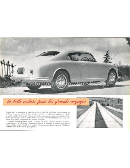 1955 LANCIA AURELIA GRAN TURISMO 2500 PROSPEKT FRANZÖSISCH