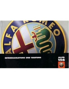 1998 ALFA ROMEO 156 INSTRUCTIEBOEKJE DUITS