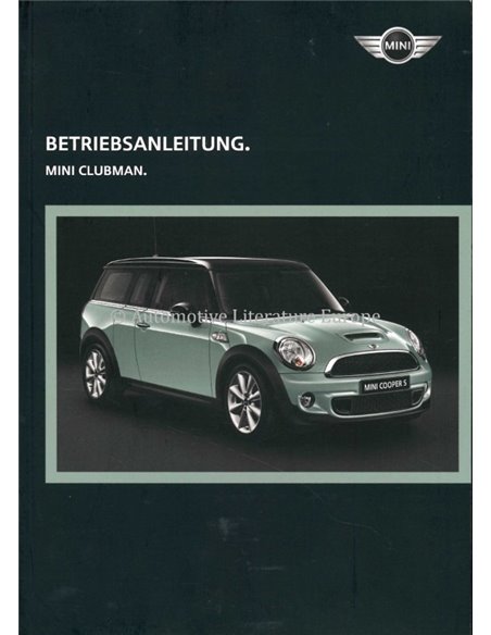 2014 MINI CLUBMAN BETRIEBSANLEITUNG DEUTSCH
