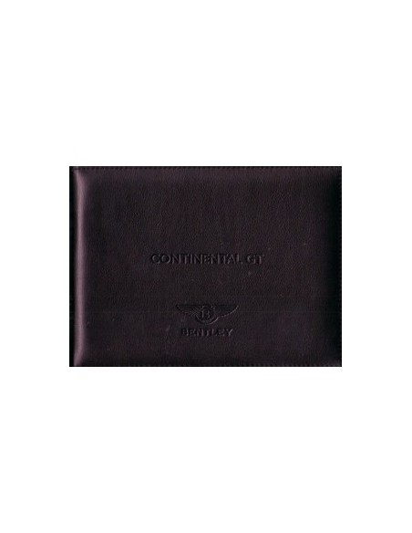 2005 BENTLEY CONTINENTAL GT INSTRUCTIEBOEKJE ENGELS