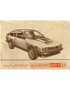 1981 ALFA ROMEO GTV6 2.5 INSTRUCTIEBOEKJE NEDERLANDS