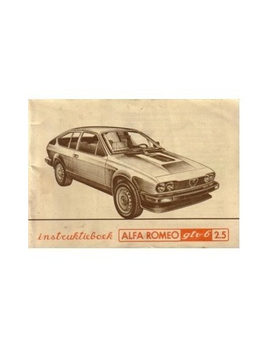 1981 ALFA ROMEO GTV6 2.5 INSTRUCTIEBOEKJE NEDERLANDS