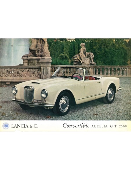 1958 LANCIA AURELIA CONVERTIBLE 2500 GT DATENBLATT ENGLISCH