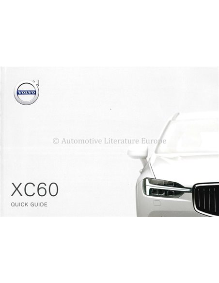 2018 VOLVO XC60 VERKORT INSTRUCTIEBOEKJE DUITS