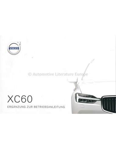 2019 VOLVO XC60 ADDITION OWNER'S MANUAL GERMAN