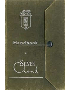 1956 ROLLS ROYCE SILVER CLOUD I OWNERS MANUAL ENGLISH