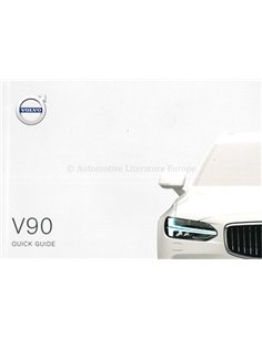 2019 VOLVO V90 VERKORT INSTRUCTIEBOEKJE DUITS
