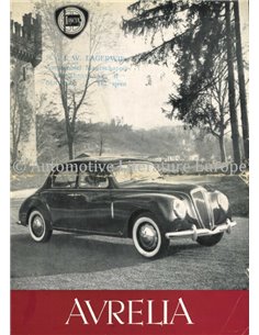 1950 LANCIA AURELIA LEAFLET ENGLISH