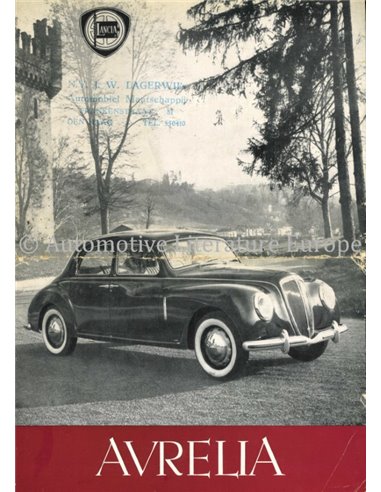 1950 LANCIA AURELIA GT 2500 DATENBLATT ENGLISCH