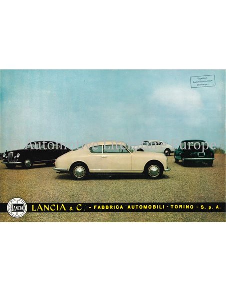 1958 LANCIA AURELIA GT 2500 DATENBLATT ENGLISCH