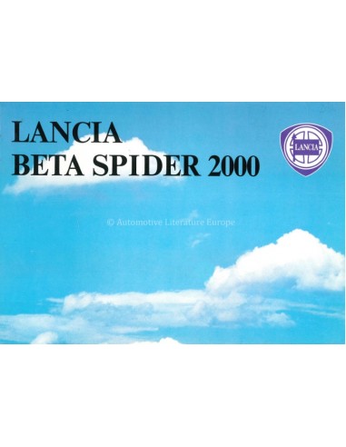 1980 LANCIA BETA SPIDER 2000 BROCHURE...