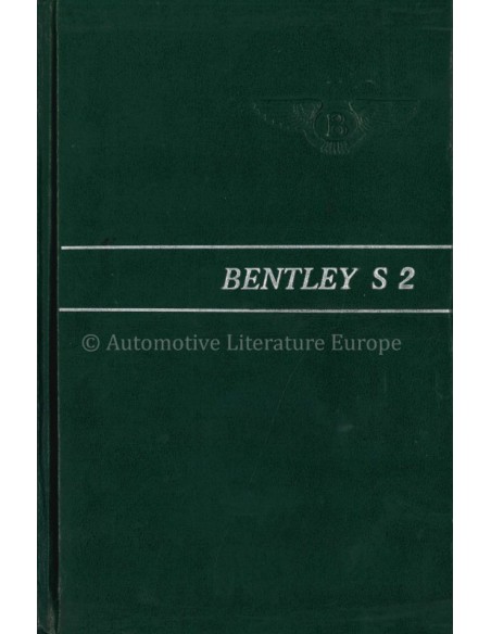 1959 BENTLEY S2 TYPE BETRIEBSANLEITUNG ENGLISCH
