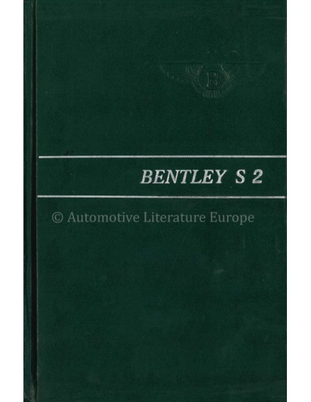 1959 BENTLEY S2 TYPE OWNERS MANUAL ENGLISH