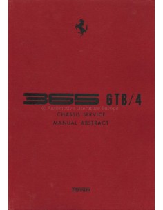 1971 FERRARI 365 GTB/4 CHASSIS SERVICE MANUAL ABSTRACT WERKSTATTHANDBUCH 46/71