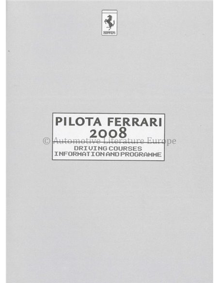 2008 FERRARI PILOTA BROCHURE ITALIAN / ENGLISH