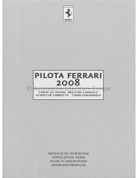 2008 FERRARI CLASSISCHE BROCHURE ITALIAANS / ENGELS