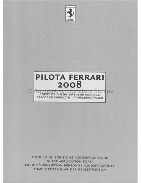 2008 FERRARI CLASSISCHE PROSPEKT ITALIENISCH / ENGLISCH